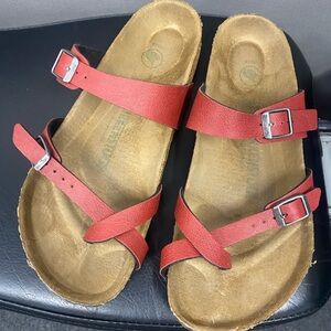 Women’s Vegan leather Birkenstocks. In excellent condition